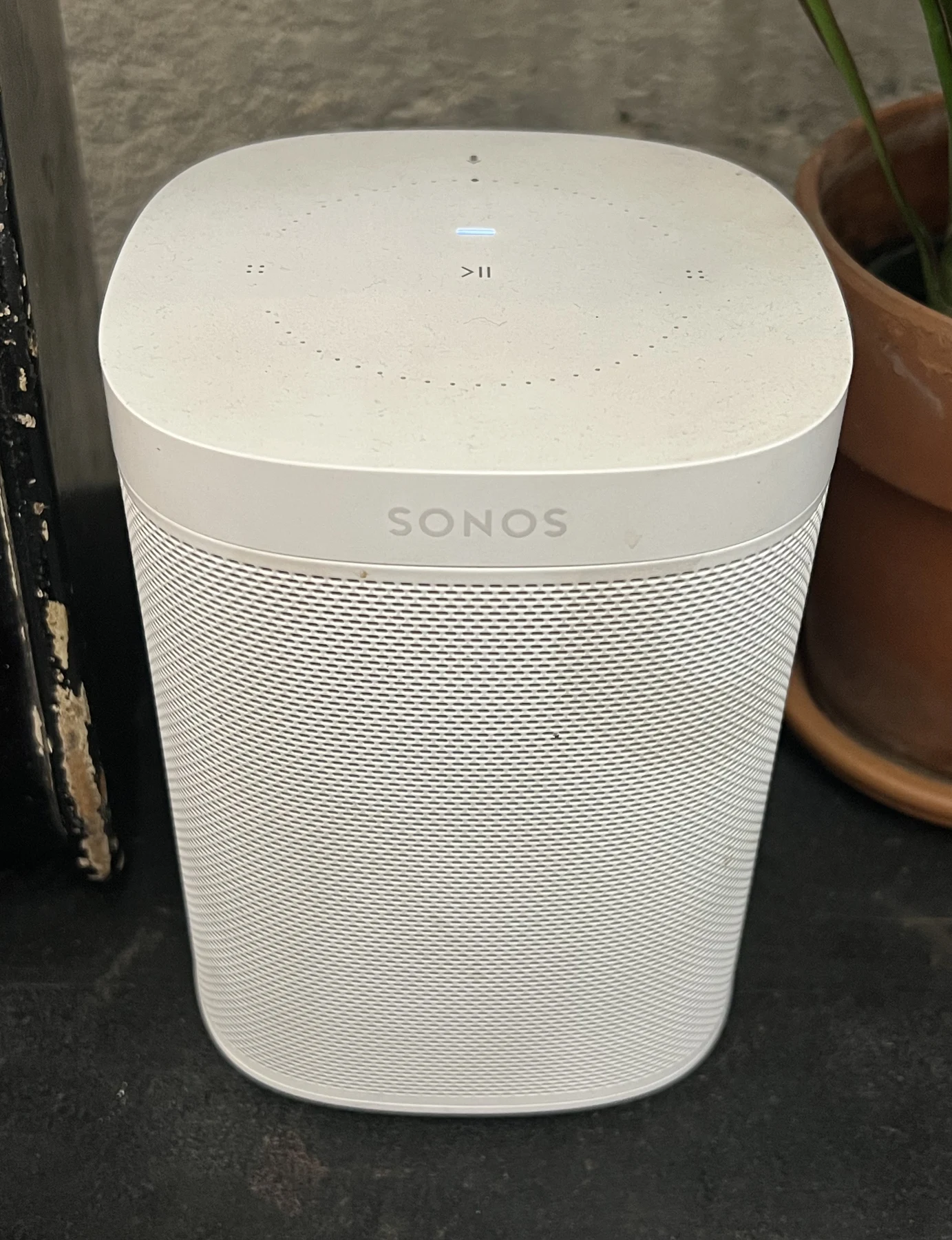 Sonos One SL, shown for comparison with the Sonos One